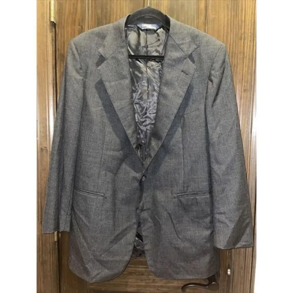 Ralph Lauren Polo Men's Wool‎ Blazer Jacket Size 43R Made in USA Gray